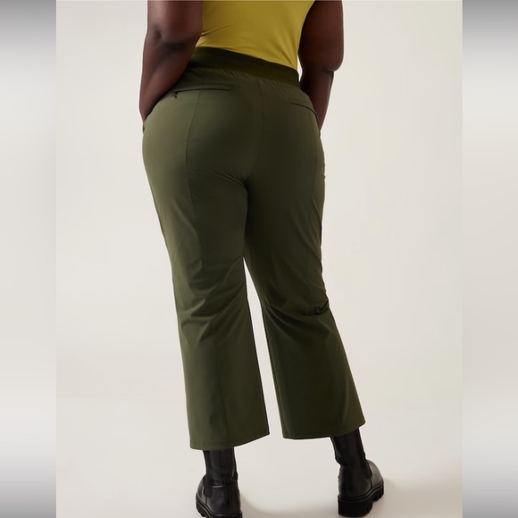 Athleta Cosmic Kick Flare Pant // Aspen Olive - Picture 5 of 13